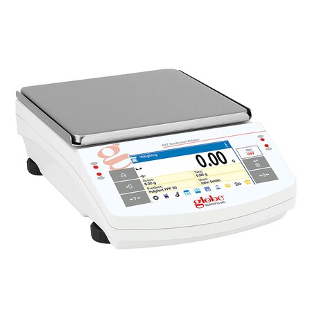 Globe Scientific Balance, Precision, Touchscreen, 8100g x 0.01g, Internal Calibration, 100-240V, 50-60Hz GBT-8102C